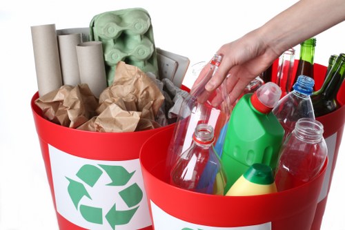 Recycling construction materials at disposal facility
