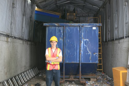 Clean and organized waste disposal area